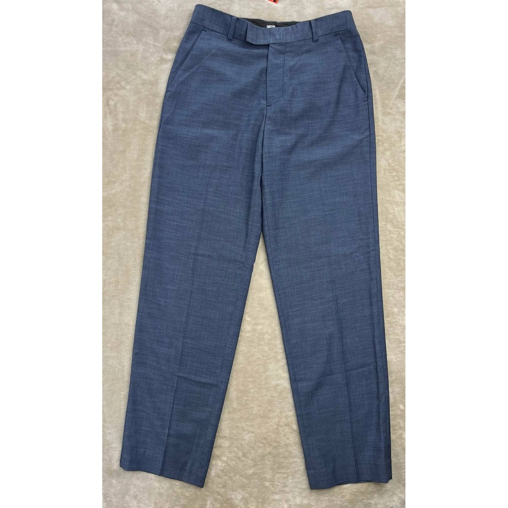 EUC Calvin Klein Boys Blue Straight Leg Flat Front Dress Pants Size 14 Youth